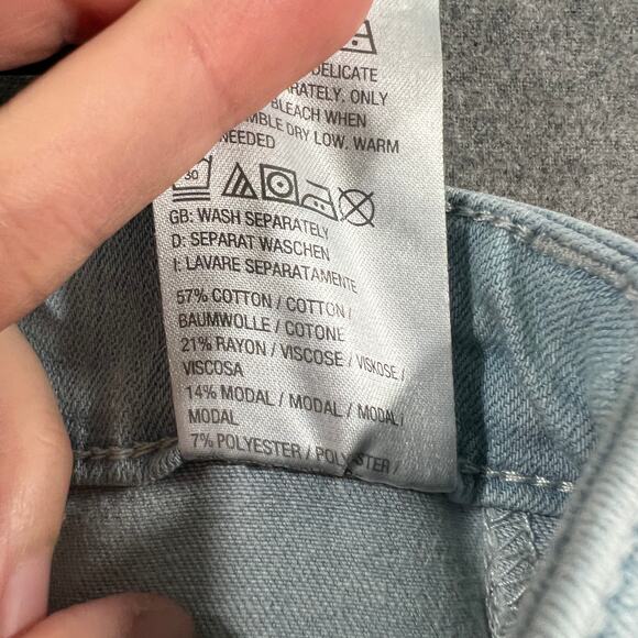 Belle by Kim Gravel Regular Primabelle Wide Leg Jeans Light Wash, Reg 8 - Picture 12 of 12